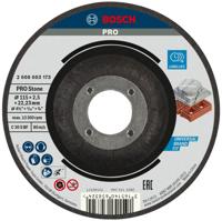 Bosch Accessoires Doorslijpschijf gebogen Standard for Stone C 30 S BF, 115 mm, 22,23 mm, 2,5 mm 1 stuks - 2608603173