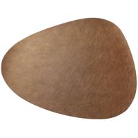 Unique Living placemats Floris lederlook - 1x - 39 x 30 cm - koper - PU leather - tafel