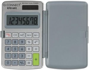 Q-CONNECT KF01602 calculator Pocket Basisrekenmachine Grijs, Wit