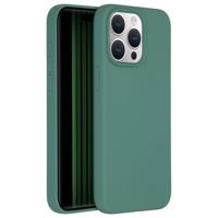 Accezz Liquid Silicone Backcover met MagSafe iPhone 15 Pro Max Telefoonhoesje Groen