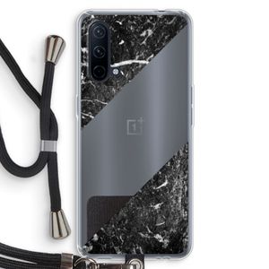 Zwart marmer: OnePlus Nord CE 5G Transparant Hoesje met koord