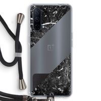 Zwart marmer: OnePlus Nord CE 5G Transparant Hoesje met koord