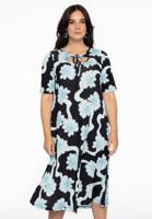 Yoek Jurk met cut-out CALYPSO | Zwart | Maat 54/56