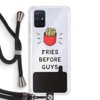 Fries before guys: Samsung Galaxy A71 Transparant Hoesje met koord