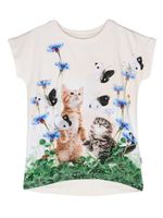 Molo t-shirt à imprimé Ragnhilde Yin Yang Kitten - Tons neutres - thumbnail