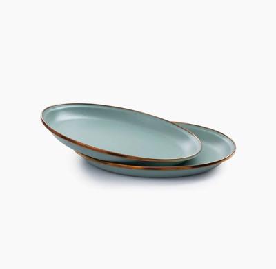 Barebones Plate/Enamel/Set 2 Pcs Servies Mint