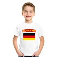 T-shirt met Duitse vlag wit kinderen