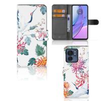Motorola Edge 40 | Telefoonhoesje | Met pasjeshouder | Bird Flowers