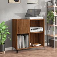 Platenkast 84,5x38x89 cm bewerkt hout bruin eikenkleur - thumbnail
