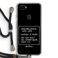 Mijn Motto's: Pixel 3a Transparant Hoesje met koord