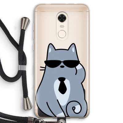Cool cat: Xiaomi Redmi 5 Transparant Hoesje met koord
