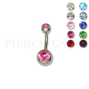 Juwelen navelpiercing S 8 mm roze