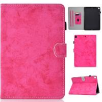 Voor iPad 10 2 inch effen kleur horizontale Flip lederen draagtas met houder & kaartsleuven & Pensleuf & slaap/Wake-up functie (Rose Red)