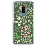 Botanical green sweet flower heaven: Samsung Galaxy S9 Plus Transparant Hoesje