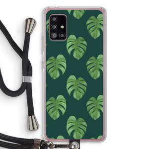 Monstera leaves: Samsung Galaxy A51 5G Transparant Hoesje met koord