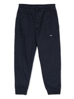 Emporio Armani Kids pantalon en coton à bande logo - Bleu - thumbnail