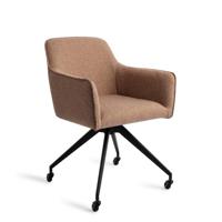 Jesper Home Eetkamerstoel 'Hofu' Glide Black, kleur French Toast