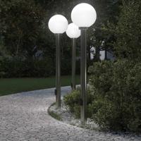 VidaXL Bolderverlichting met stopcontact 3 stuks 120 cm rvs ip44