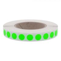 Etiket 12 mm rond fluor groen 1000 rol