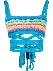 Alanui soutien-gorge Over The Rainbow - Bleu