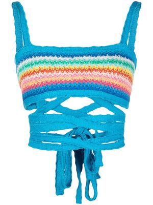 Alanui soutien-gorge Over The Rainbow - Bleu