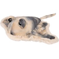 Suki Gifts pluche Pijlstaart Rog knuffeldier - cute eyes - grijs - 37 cm   -