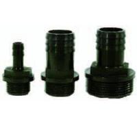 Slangpilaar buitendraad x tule PP zwart 3/4" x 19mm