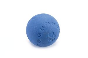 Beeztees bal+pieper - hondenspeelgoed - blauw - 7,5 cm