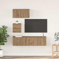 Tv-meubelset 4 pcs artisanaal eikenkleurig 60 x 30 x 30 cm