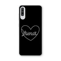 Friends heart black: Samsung Galaxy A70 Transparant Hoesje