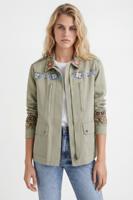 Parka met sierranden en Amore - GREEN - XS