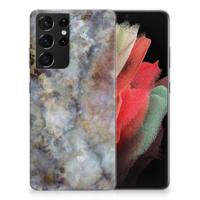 Samsung Galaxy S21 Ultra | TPU | Siliconen hoesje | Marmer Grijs