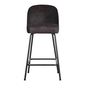 BePureHome Vogue Barkruk H 89 cm - Ecoleer - Zwart