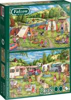 Camping and Caravanning Puzzel 2x 500 Stukjes