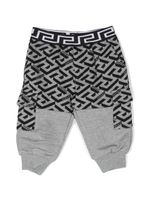 Versace Kids pantalon de jogging imprimé La Greca - Gris