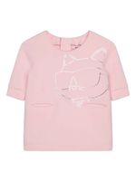 Karl Lagerfeld Kids robe Choupette à encolure ronde - Rose