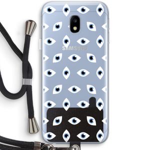 Eyes pattern: Samsung Galaxy J3 (2017) Transparant Hoesje met koord
