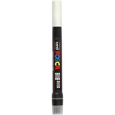 Uni-Posca Posca marker, afm pcf350, lijndikte 1-10 mm, kwast, wit, 1 stuk