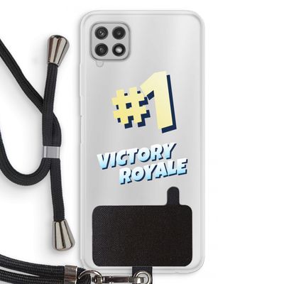 Victory Royale: Samsung Galaxy A22 4G Transparant Hoesje met koord