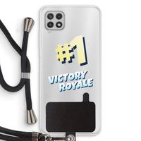 Victory Royale: Samsung Galaxy A22 4G Transparant Hoesje met koord