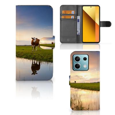 Xiaomi Redmi Note 13 5G | Telefoonhoesje | Met pasjeshouder | Koe Xiaomi Redmi Note 13 5G | Telefoonhoesje | Met pasjeshouder | Koe