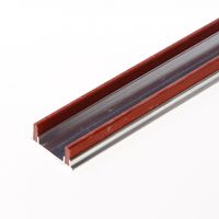 Schuifdeurrail alu/fiber dubbel 10x3mm