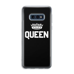 Queen zwart: Samsung Galaxy S10e Transparant Hoesje