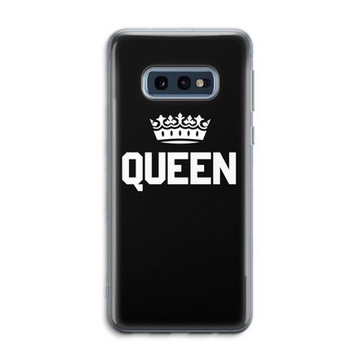 Queen zwart: Samsung Galaxy S10e Transparant Hoesje