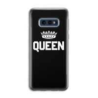 Queen zwart: Samsung Galaxy S10e Transparant Hoesje