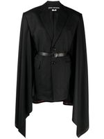 Junya Watanabe blazer en laine à taille ceinturée - Noir