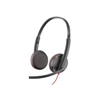 HP Inc. Blackwire C3225 Over Ear headset Computer Kabel Stereo Zwart Headset, Volumeregeling, Microfoon uitschakelbaar (mute)