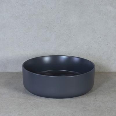 HR Badmeubelen Note waskom - 37x12cm - opbouw - keramiek - donkergrijs mat 10401056