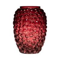 Hakbijl Glass Bibble buikvaas rood ø15xh20cm