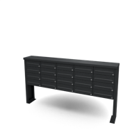 Multibox brievenbus 5 breed 4 hoog zwart - Geroba